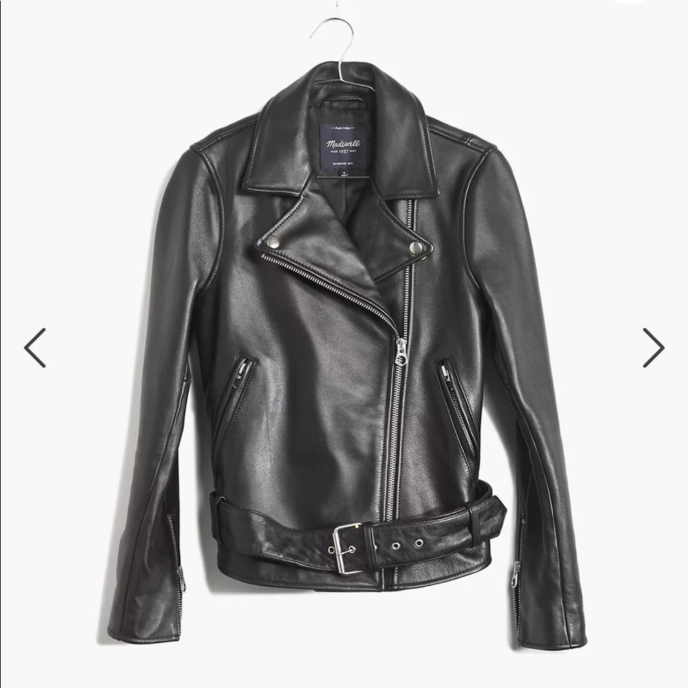 Madewell Leather Motorcycle Jacket XXS NWOT
